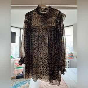 Zara cheetah shift dress
